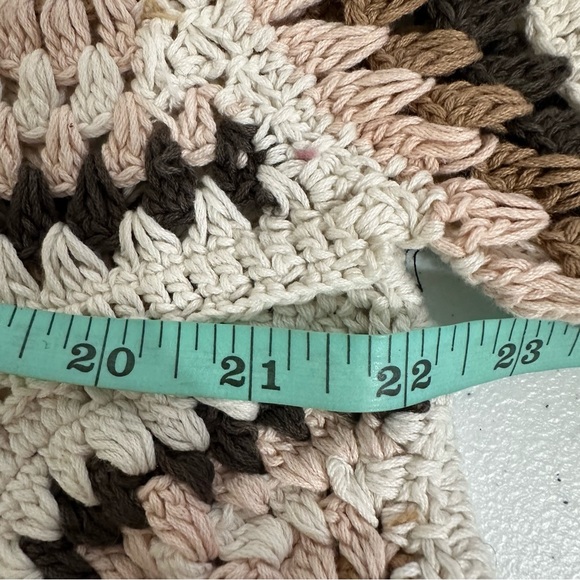 Anthropologie Amber Crochet Cardigan Sweater O/S Cream Granny Square Cottagecore - Picture 10 of 12